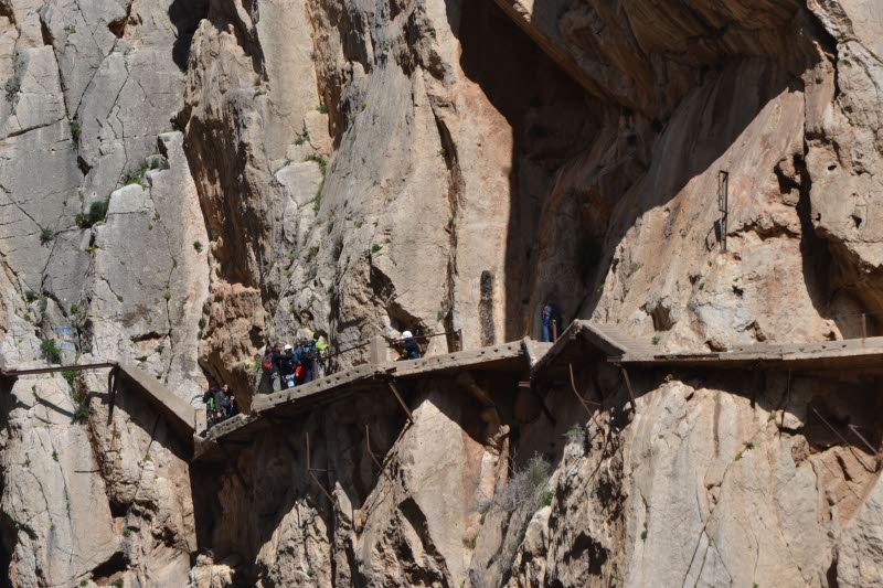 Imagen de uno de los tramos del Caminito del Rey. 