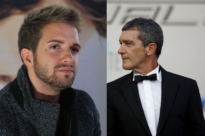 Pablo Alborán y Antonio Banderas en diferentes compromisos profesionales. 