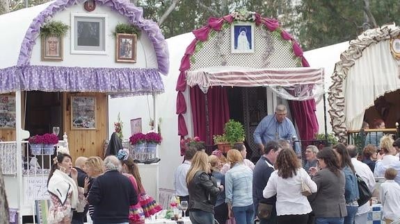 Romeros en la explanada de Martiricos preparando su salida
