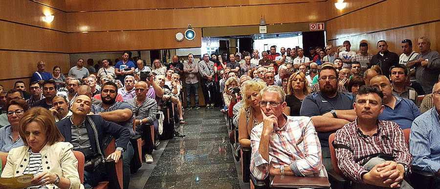 El salón de actos del Instituto de Estudios Portuarios, en la presentación en sociedad de la campaña.