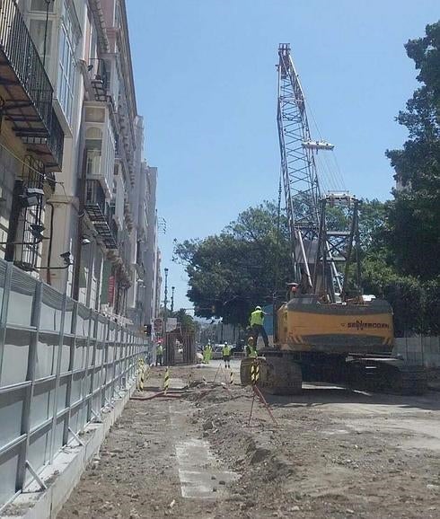 Vista de las obras en la Alameda Principal. 