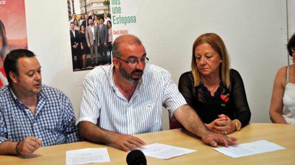 David Valadez en un acto con los sindicatos en las pasadas elecciones.