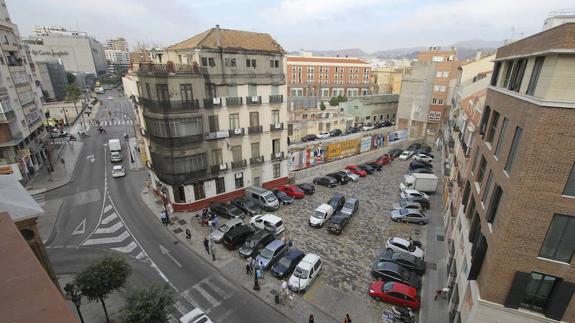 Zona de Hoyo de Esparteros, donde está previsto levantar un hotel con la firma de Rafael Moneo. 