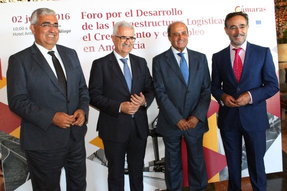 Antonio Ramírez, Manuel Jiménez, Antonio Ponce y Felipe López, en el foro celebrado el 2 de junio.