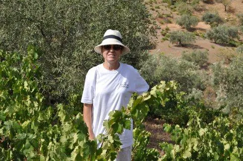 Ordóñez, en la vendimia de 2015, en la que inició su vino. 
