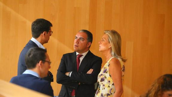 Elías Bendodo, esta mañana en el pleno