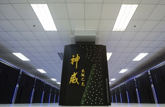 La supercomputadora china Sunway TaihuLight, ubicada en la ciudad de Wuxi. :: ap