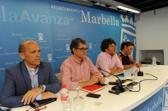 Manuel Osorio (OSP), Javier Porcuna (PSOE), José Carlos Núñez (CSSP) y VIctoria Morales (IU). 
