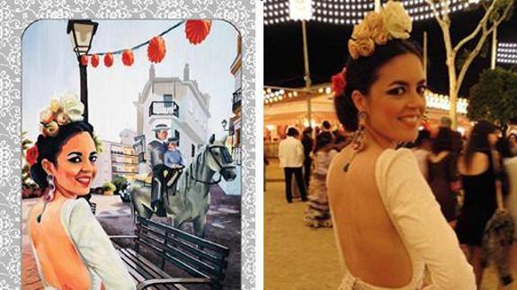 Polémica en Torrox por una denuncia de plagio en el cartel de la Feria por parte de una modelo sevillana