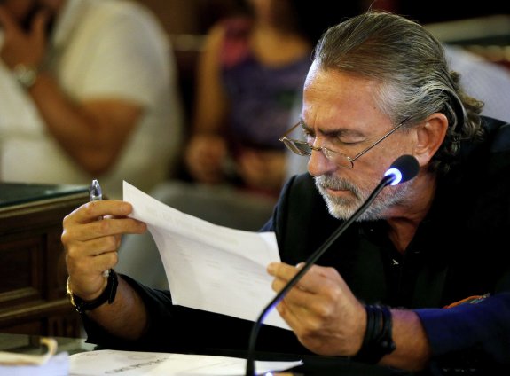 Correa en el juicio de julio de 2015 por los contratos de 'Gürtel' con la Generalitat en la feria Fitur. :: efe
