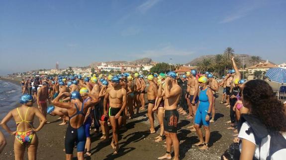 Participantes en la prueba este domingo. 