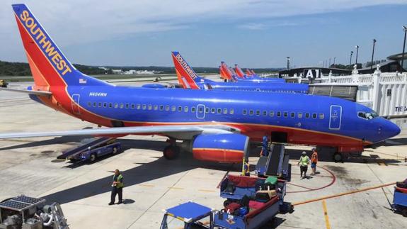 El vuelo de Southwest Airlines a pie de pista 