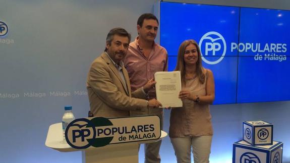 Torrico, Romero y Ruiz Sillero, esta mañana.