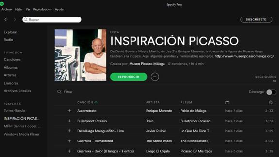 La lista de Spotify que habría escuchado Picasso (o no)