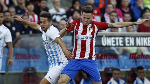 Jony en el partido contra el Atlético de Madrid. 