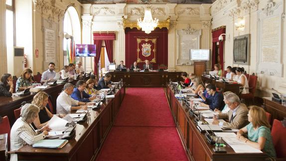 Pleno en el Ayuntamiento de Málaga (archivo).