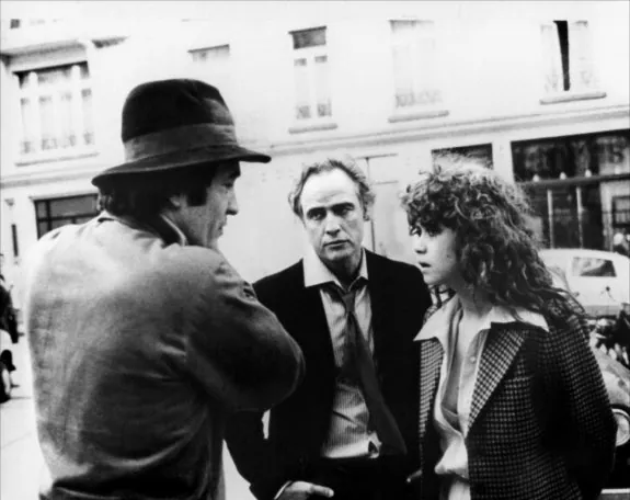 Bertolucci, Brando y Schneider, en el rodaje de 'El último tango en París'. :: r. C.