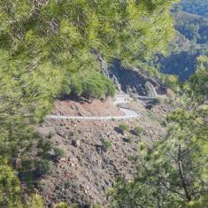 Vista de la carretera paisajística Carratraca-Álora