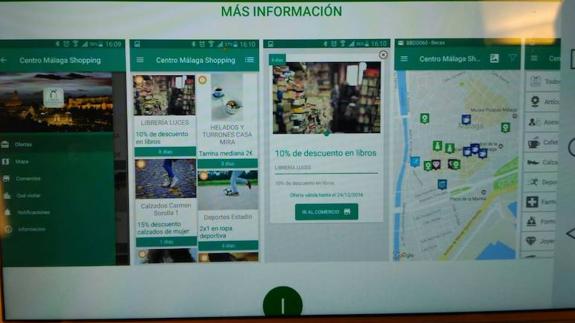 La app incluye mapas e información de los comercios. 