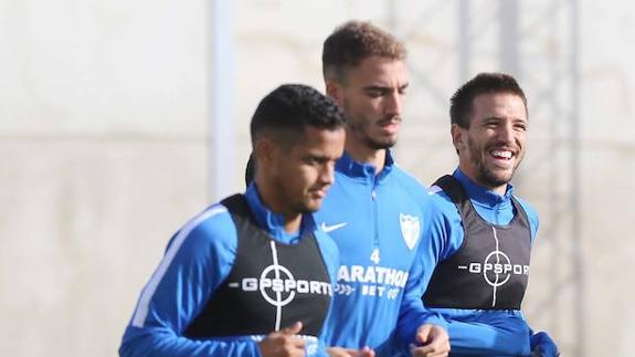 Rosales, en un entrenamiento. 