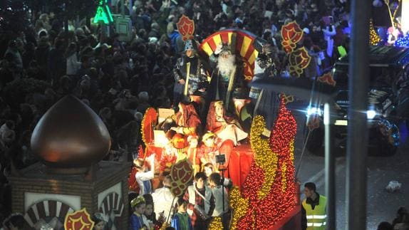 Los Reyes Magos, este jueves en su desfile.