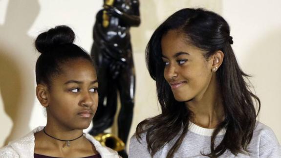 Sasha y Malia Obama