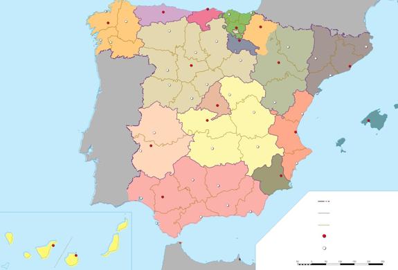 ¿Conoces todas las capitales de las comunidades autónomas?