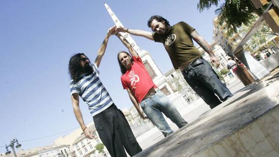 Rafa Rodríguez, Juan Ramón Díaz y Juanma Amador, integrantes de Los Caracoles.