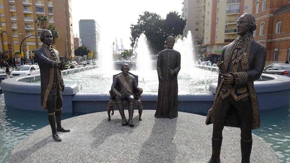 Monumento en honor a Bernardo de Gálvez y su familia, inaugurado hoy. 