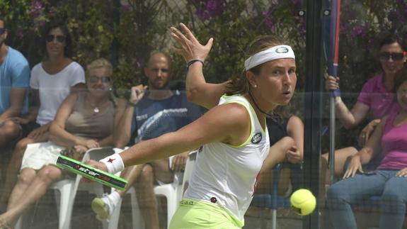 Carolina Navarro, en una cita reciente del World Padel Tour en la provincia.