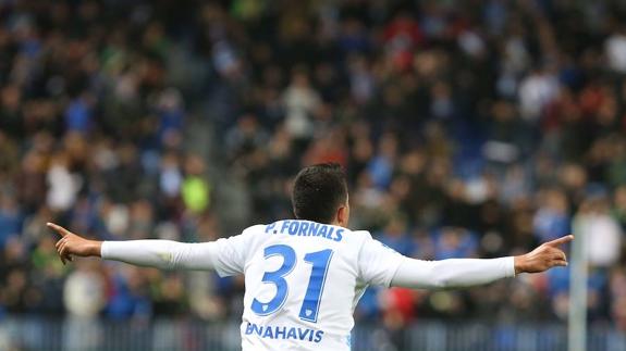 Pablo celebra el gol del lunes ante Las Palmas, el cuarto suyo esta temporada.