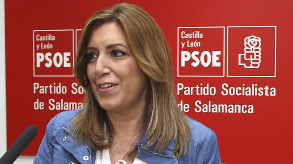 La precandidata en las primarias a la secretaría general del PSOE Susana Díaz .