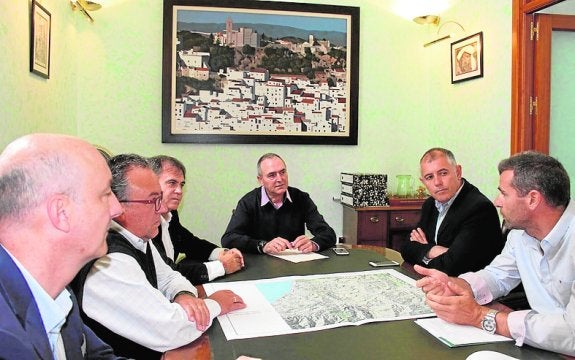 Godino, Fernández España, Carrasco y Jiménez, entre otros, ayer.