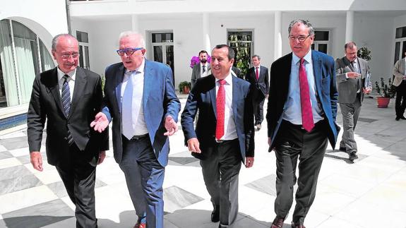 De la Torre, Sánchez Maldonado, Ruiz Espejo e Yllescas, ayer en el PTA.