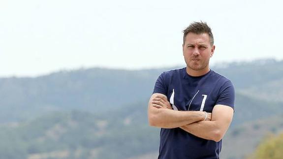 Ruano, ayer en el Anexo de La Rosaleda.