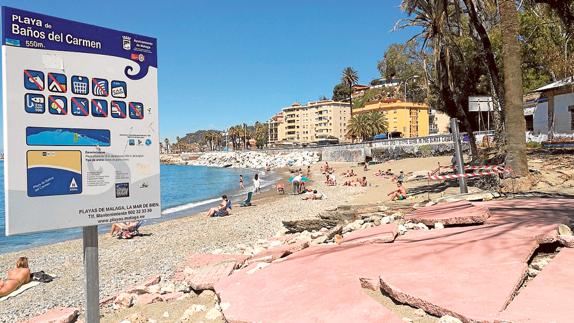 Los destrozos provocados por el último temporal no han sido reparados.