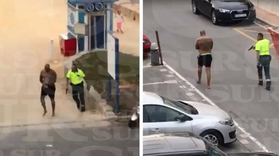 Secuencias del momento de la detención.