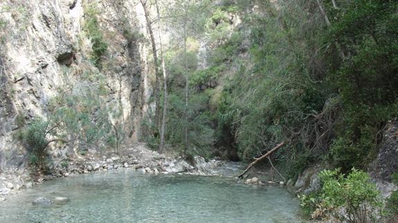 Vista del río Chíllar. 