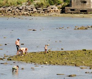 Los usuarios de la playa del Chinarral se quejan de la escasez de arena