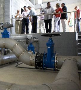 El alcalde inaugura el nuevo depósito de agua potable de Santa Margarita