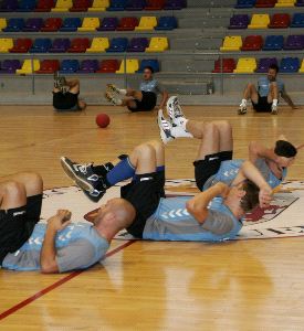 TRABAJO. Un entrenamiento de la plantilla. / A. F.