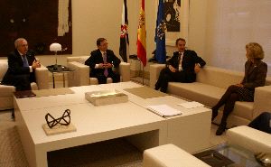 ENCUENTRO BILATERAL. Las reacciones al encuentro entre los presidentes de Ceuta y Melilla con José Luis Rodríguez Zapatero no se hicieron esperar. / SUR