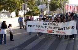 Cabecera de la manifestación celebrada en Algeciras el pasado jueves. / A.CARRASCO.