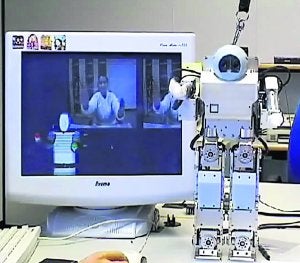 Un robot con visión activa