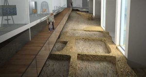 Recreación virtual de la sala en la que se podrán contemplar los restos de hornos y tornos de los siglos XII y XIII. ::
SUR