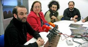 De izquierda a derecha, Juan Manuel Díaz, Carmen Mayordomo, Antonio Romera y José Antonio Pelayo. ::
SUR
