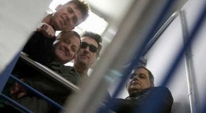 De vuelta a los escenarios. Javier Ojeda, Manolo Rubio, Chris Navas y Antonio Luis Gil, preparados para presentar sus nuevas canciones. ::                             ANTONIO SALAS