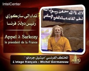 Vídeo en el que Al-Qaida amenaza con matar el próximo lunes al rehén francés Michel Germaneau. ::
AFP
