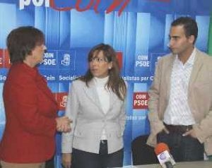 Bustinduy, Agüera y Pérez, ayer en Coín. ::
J. J. B.