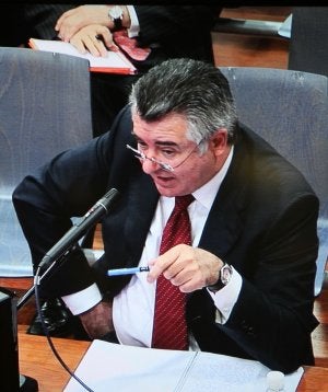 Juan Antonio Roca fue protagonista en la sesión de ayer en la que declararon los policías.:: Salvador Salas